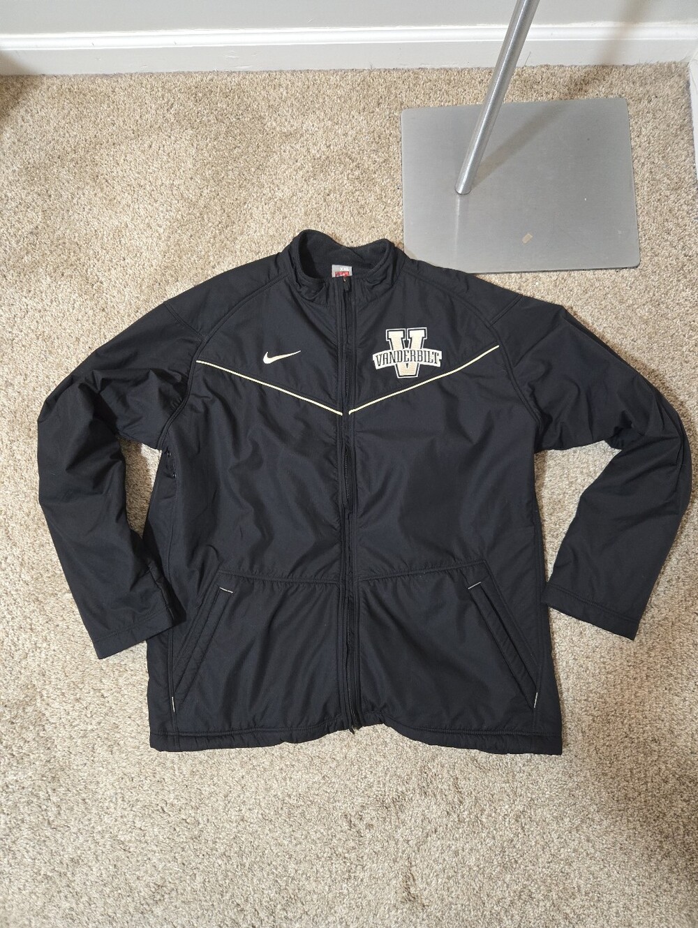 Sz XXL Men's Vanderbilt University Nike Zipup Logo Jacket Black